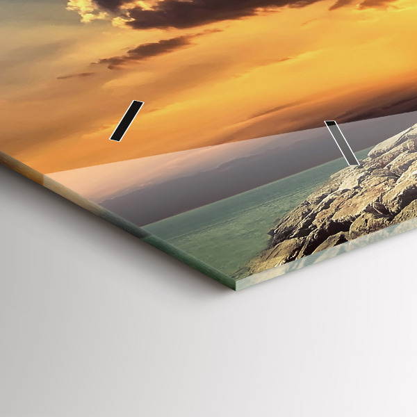 Horloge murale horizontale Phare sur la mer