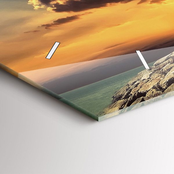 Horloge murale horizontale Phare sur la mer