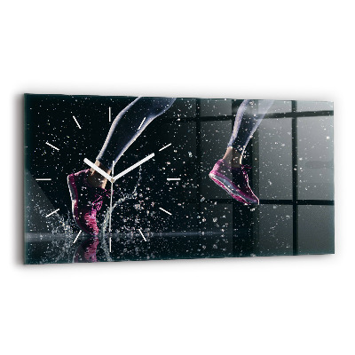 Horloge murale horizontale Mode de vie sain et course à pied