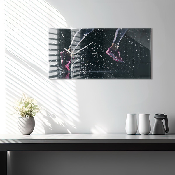 Horloge murale horizontale Mode de vie sain et course à pied