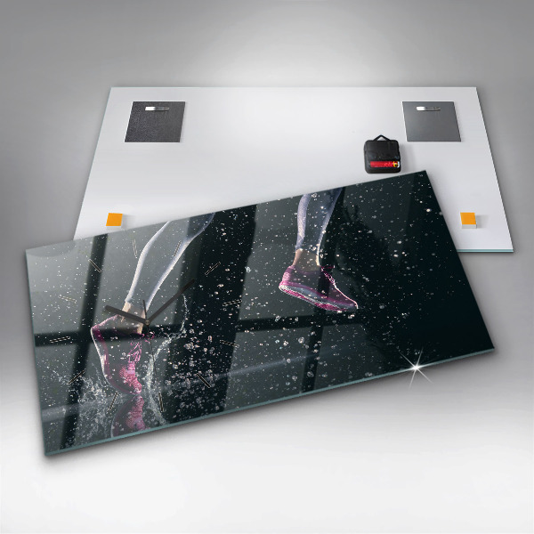 Horloge murale horizontale Mode de vie sain et course à pied