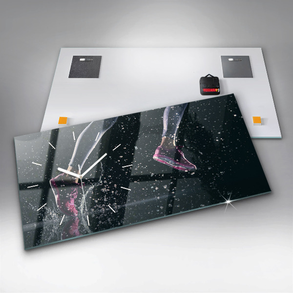 Horloge murale horizontale Mode de vie sain et course à pied