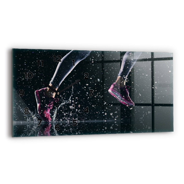 Horloge murale horizontale Mode de vie sain et course à pied