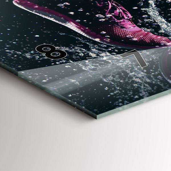 Horloge murale horizontale Mode de vie sain et course à pied