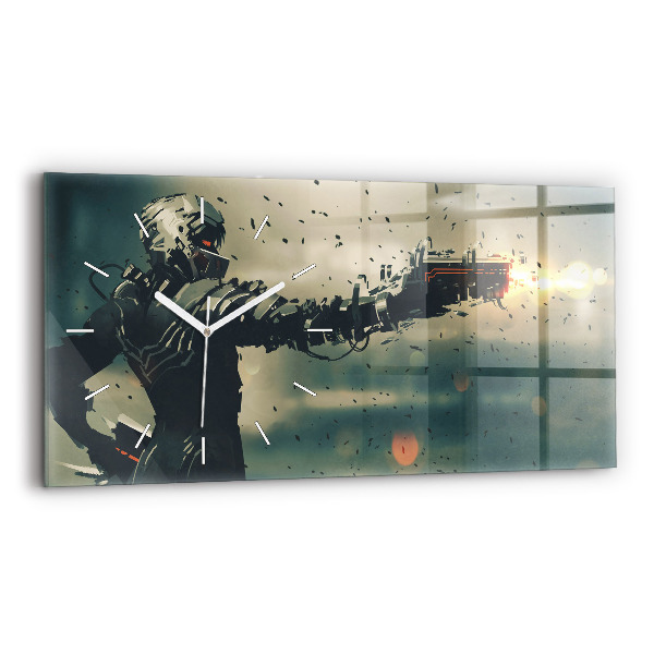 Horloge murale horizontale 'Jeu d''arme mortelle'
