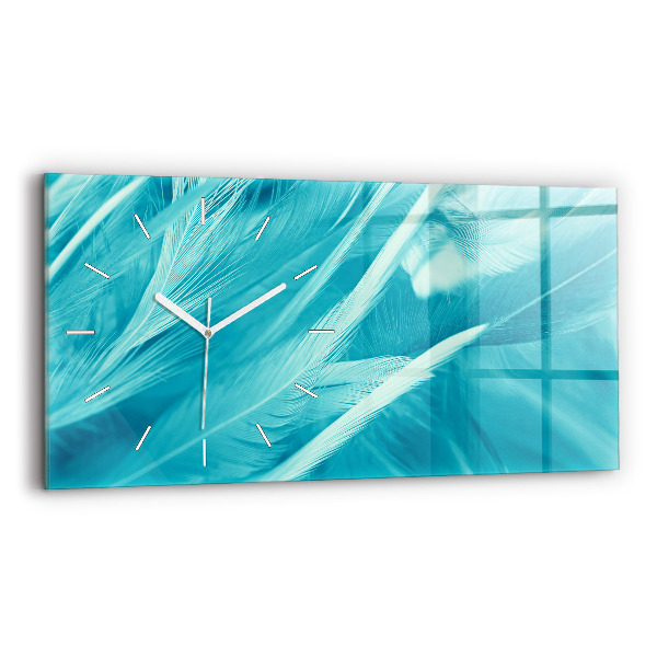 Horloge murale horizontale Vert turquoise vintage