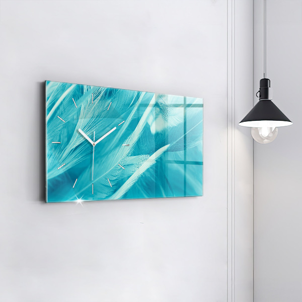 Horloge murale horizontale Vert turquoise vintage