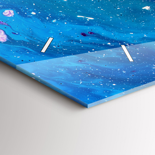 Horloge murale horizontale Fond coloré