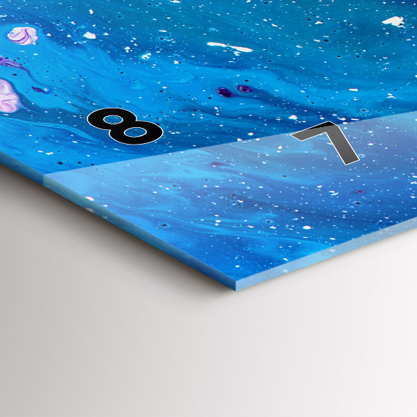 Horloge murale horizontale Fond coloré