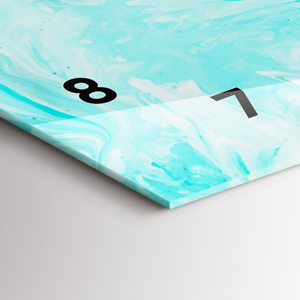 Horloge murale horizontale Abstraction bleue