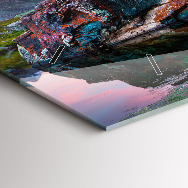 Horloge murale horizontale Lac Stellisee Cervin