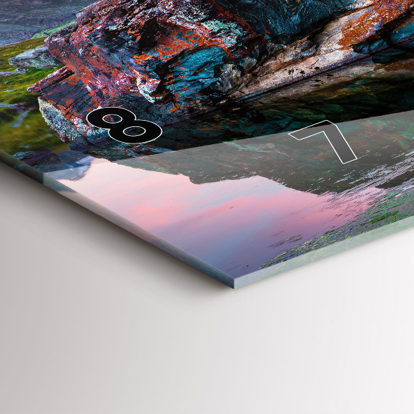 Horloge murale horizontale Lac Stellisee Cervin