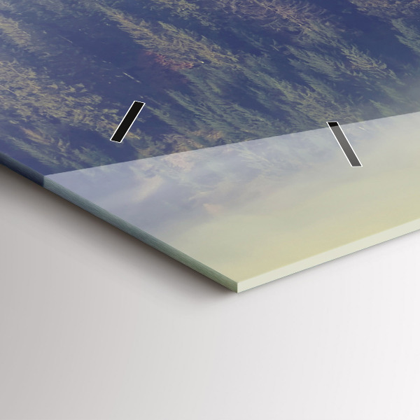 Horloge murale horizontale Aigle de la forêt brumeuse