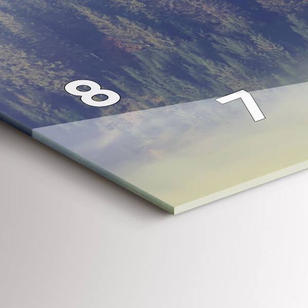 Horloge murale horizontale Aigle de la forêt brumeuse