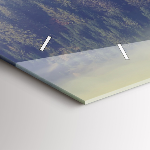 Horloge murale horizontale Aigle de la forêt brumeuse