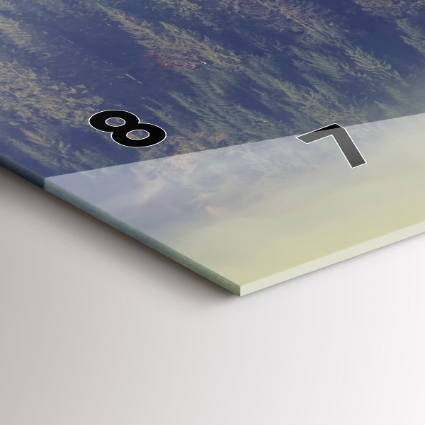 Horloge murale horizontale Aigle de la forêt brumeuse