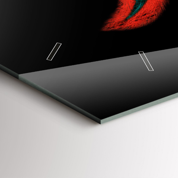 Horloge murale horizontale 'Plumes d''oiseaux colorées'