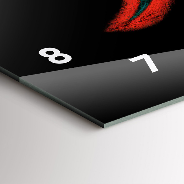 Horloge murale horizontale 'Plumes d''oiseaux colorées'