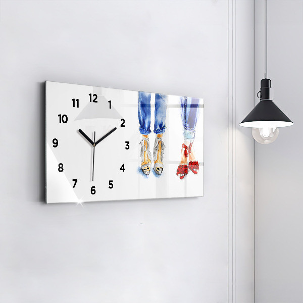 Horloge murale horizontale Talons hauts pour femmes