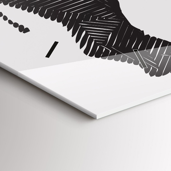 Horloge murale horizontale Dessin au trait de rhinocéros