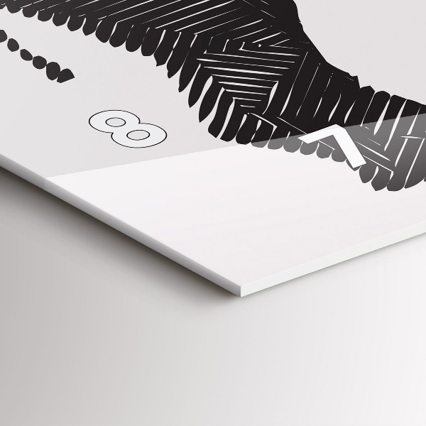 Horloge murale horizontale Dessin au trait de rhinocéros