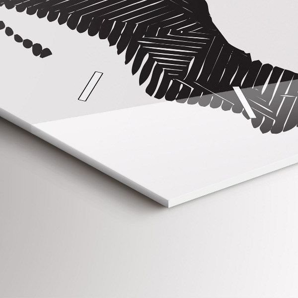 Horloge murale horizontale Dessin au trait de rhinocéros