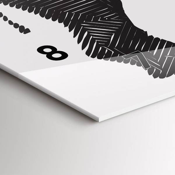 Horloge murale horizontale Dessin au trait de rhinocéros