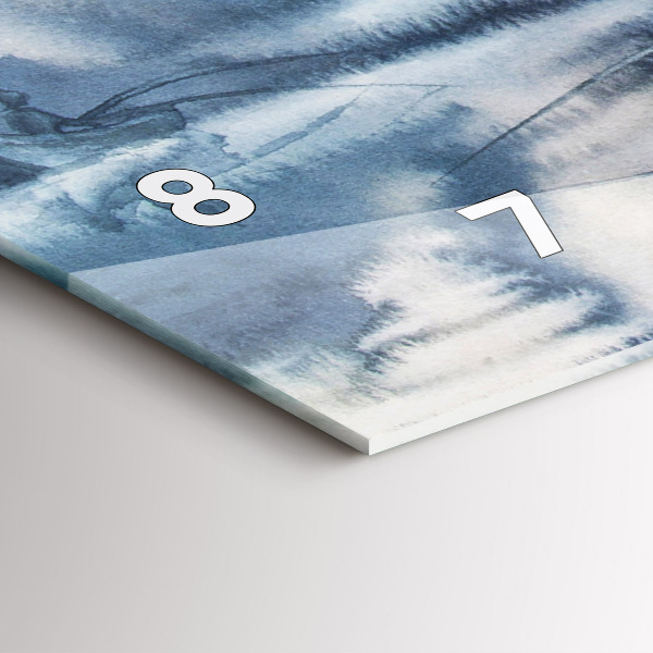 Horloge murale horizontale Pêcheur sur le lac