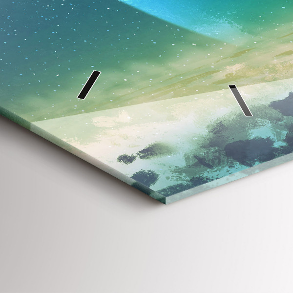 Horloge murale horizontale 'L''homme dans la lune'