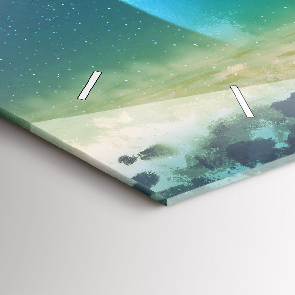 Horloge murale horizontale 'L''homme dans la lune'