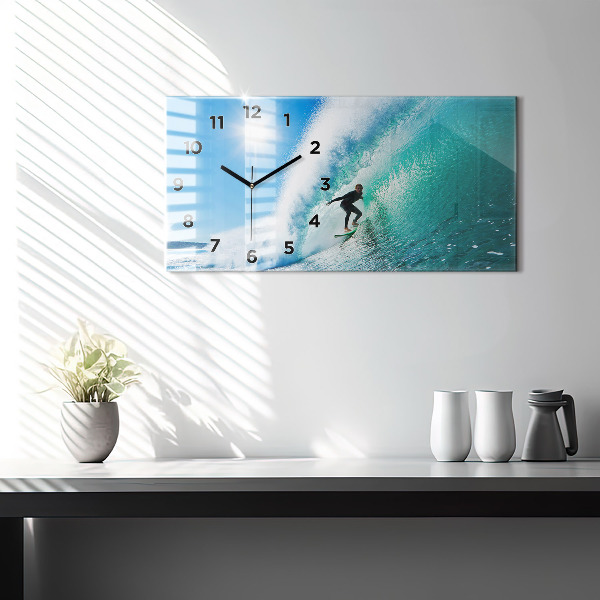 Horloge rectangulaire horizontale Surf à Hawaï