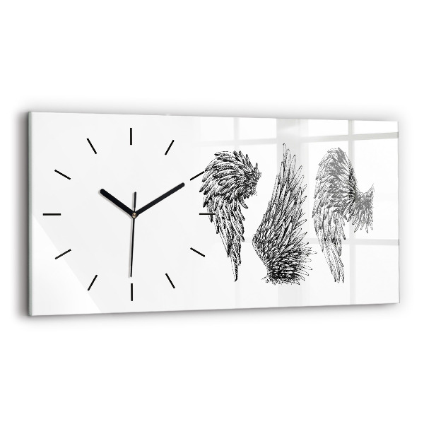 Horloge murale horizontale 'ailes d''ange'