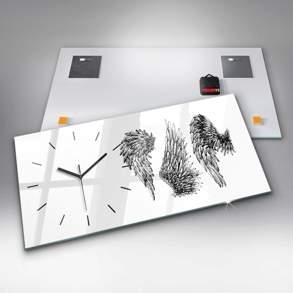 Horloge murale horizontale 'ailes d''ange'