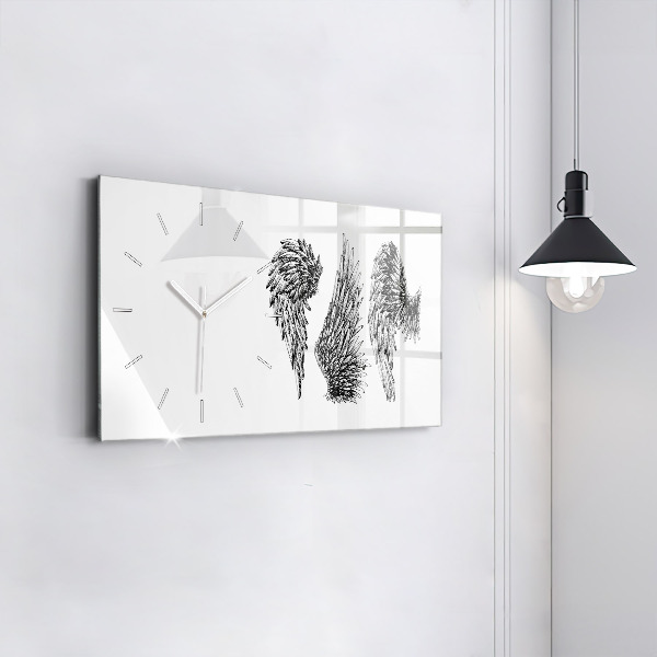 Horloge murale horizontale 'ailes d''ange'