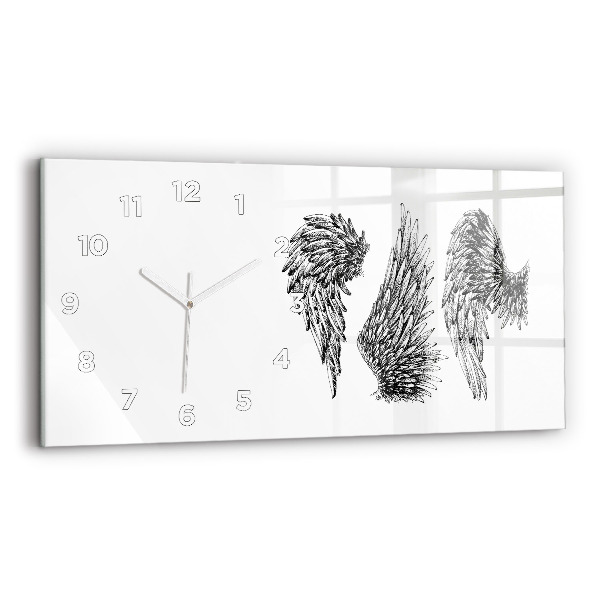 Horloge murale horizontale 'ailes d''ange'