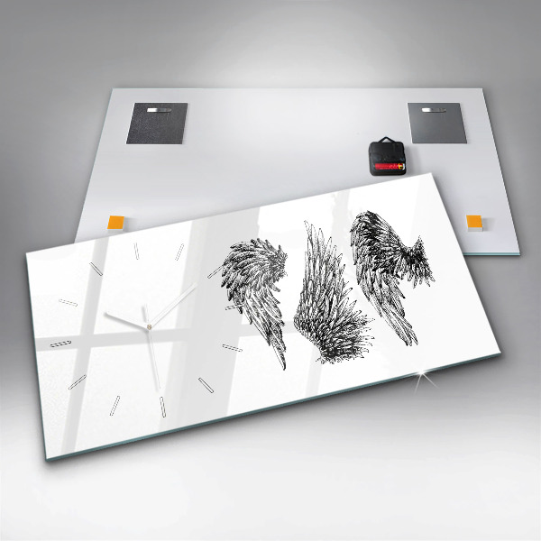 Horloge murale horizontale 'ailes d''ange'