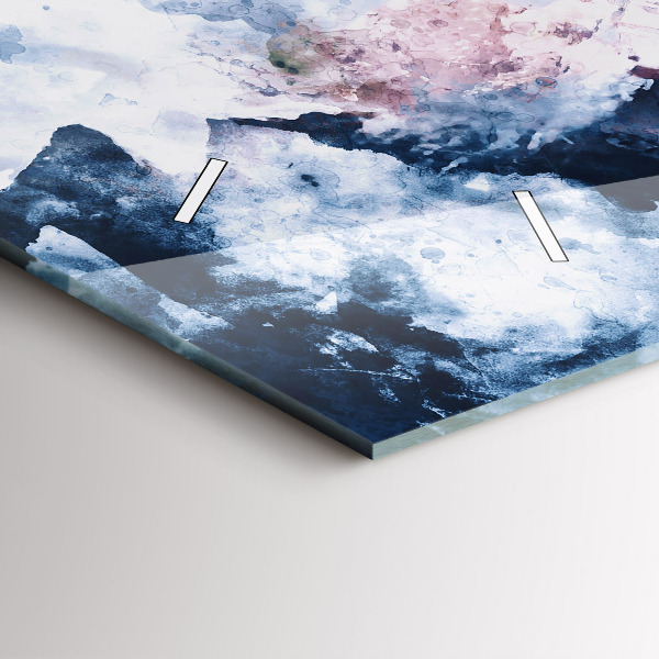 Horloge murale horizontale Chaînes de montagnes abstraites