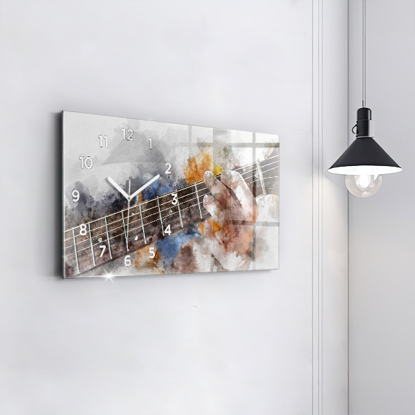 Horloge murale horizontale Guitare