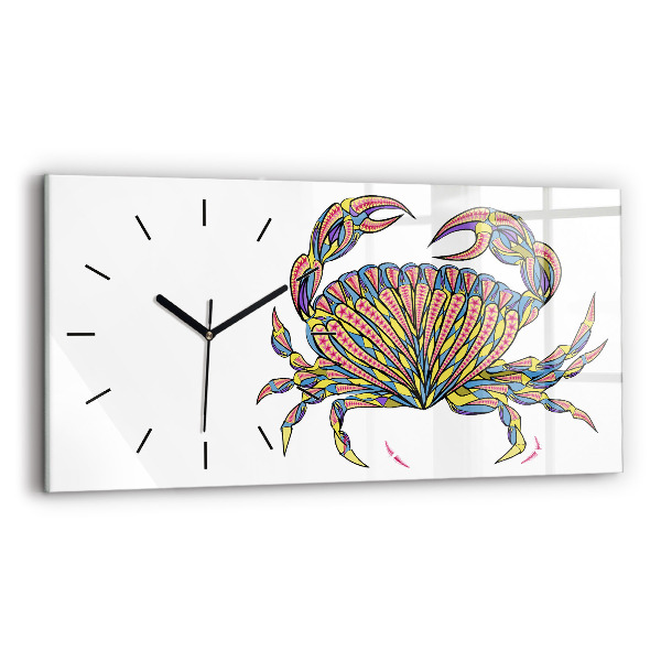 Horloge murale horizontale Crabe ethnique
