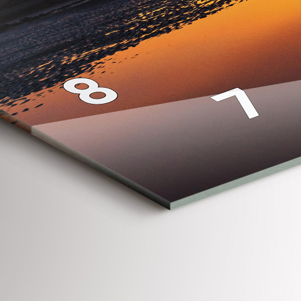 Horloge murale horizontale Coureur et coucher de soleil