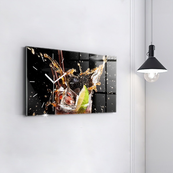 Horloge rectangulaire horizontale Boire avec de la glace