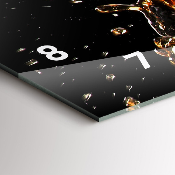 Horloge rectangulaire horizontale Boire avec de la glace