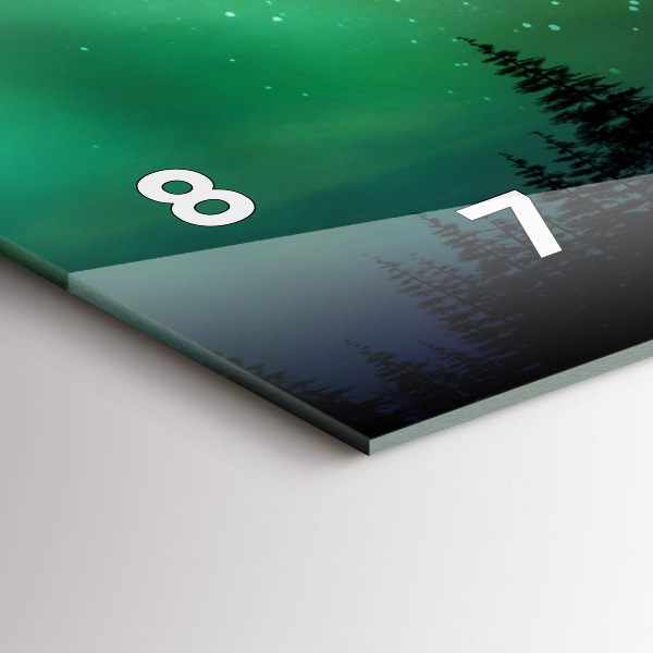 Horloge murale horizontale Aurores boréales