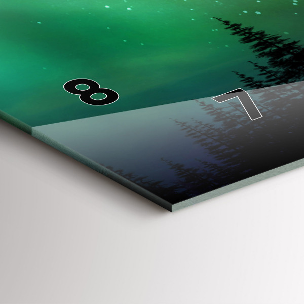 Horloge murale horizontale Aurores boréales