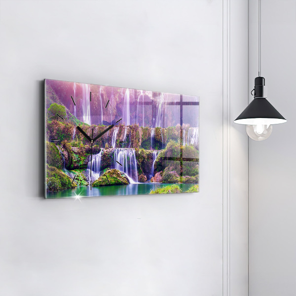 Horloge murale horizontale Cascade de Jiulong, Chine