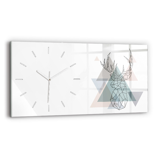 Horloge murale horizontale Renne à la scandinave