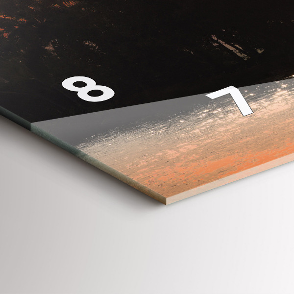 Horloge murale horizontale Vacances au coucher du soleil et aux palmiers