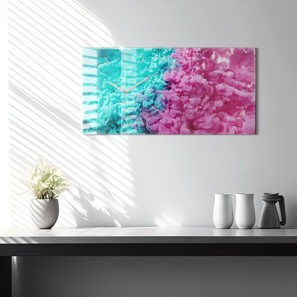 Horloge murale horizontale Art moderne - taches