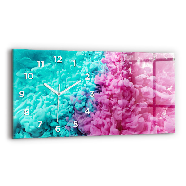 Horloge murale horizontale Art moderne - taches