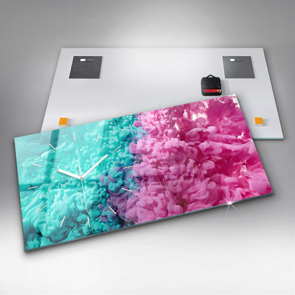 Horloge murale horizontale Art moderne - taches